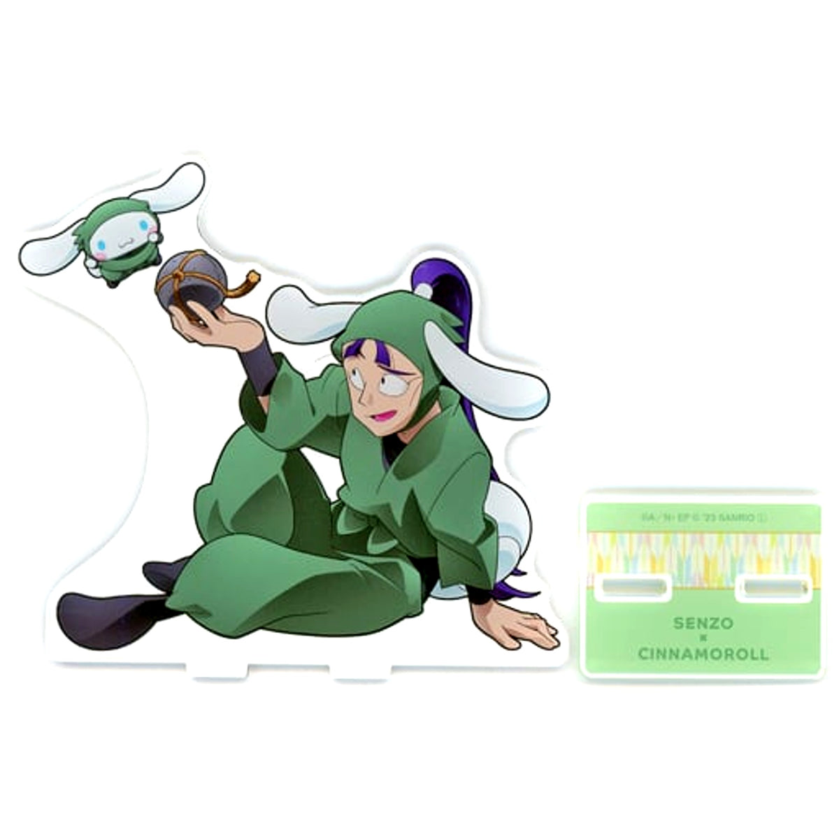 Senzo Tachibana x Cinnamoroll Nintama Rantaro x Sanrio Characters Illustration BIG Acrylic Stand [USED]