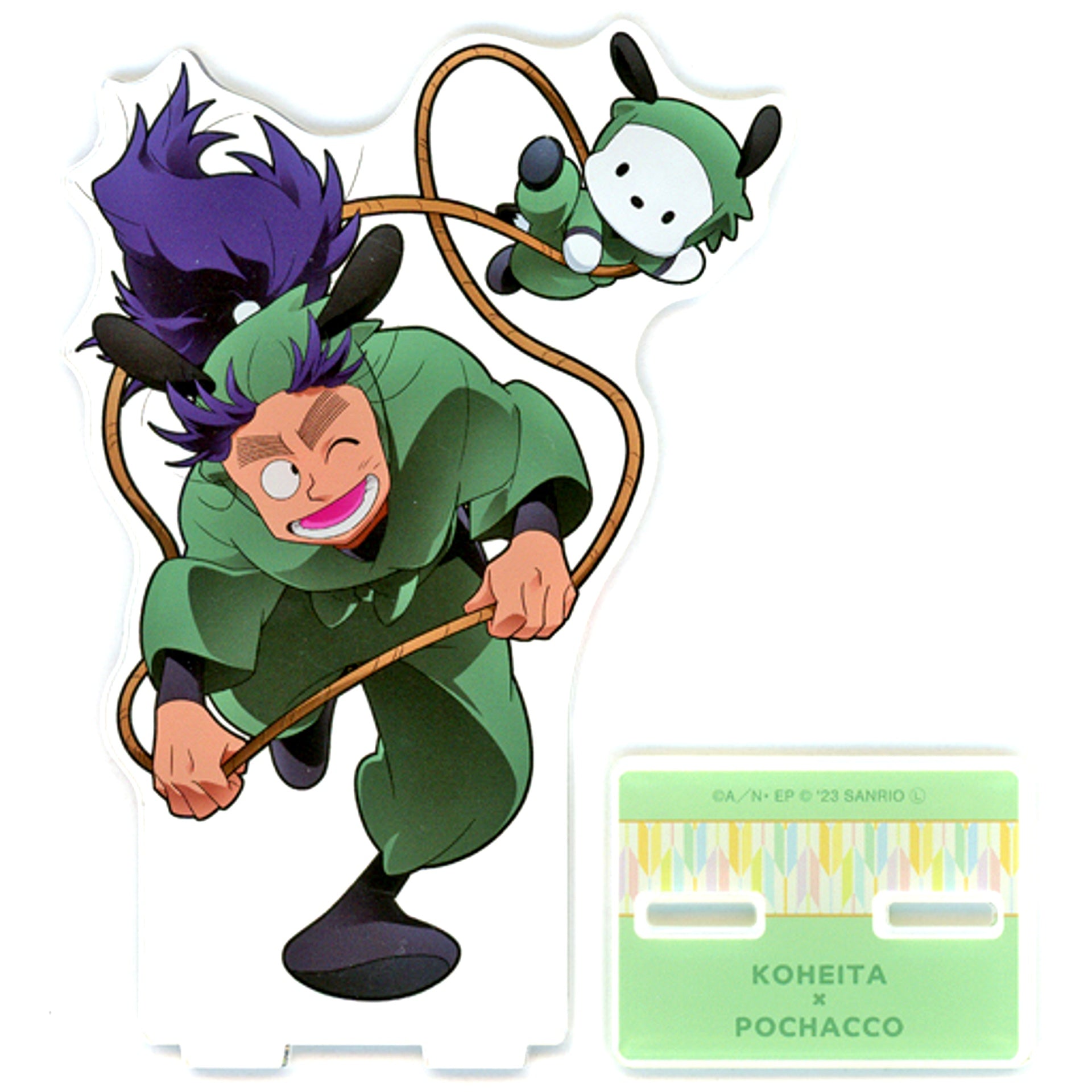 Koheita Nanamatsu x Pochacco Nintama Rantaro x Sanrio Characters Illustration BIG Acrylic Stand [USED]