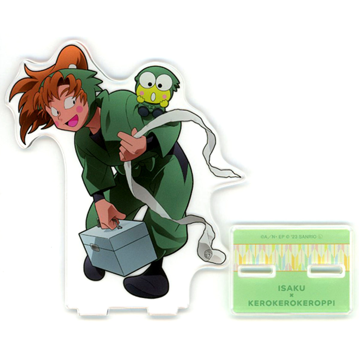Isaku Zenpoji x Keroppi Nintama Rantaro x Sanrio Characters Illustration BIG Acrylic Stand [USED]