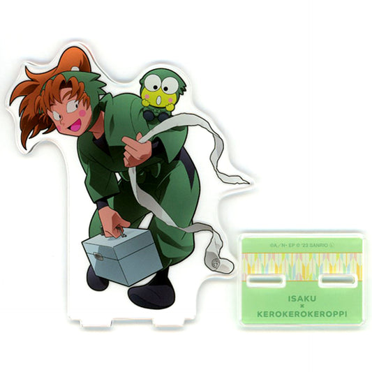 Isaku Zenpoji x Keroppi Nintama Rantaro x Sanrio Characters Illustration BIG Acrylic Stand [USED]