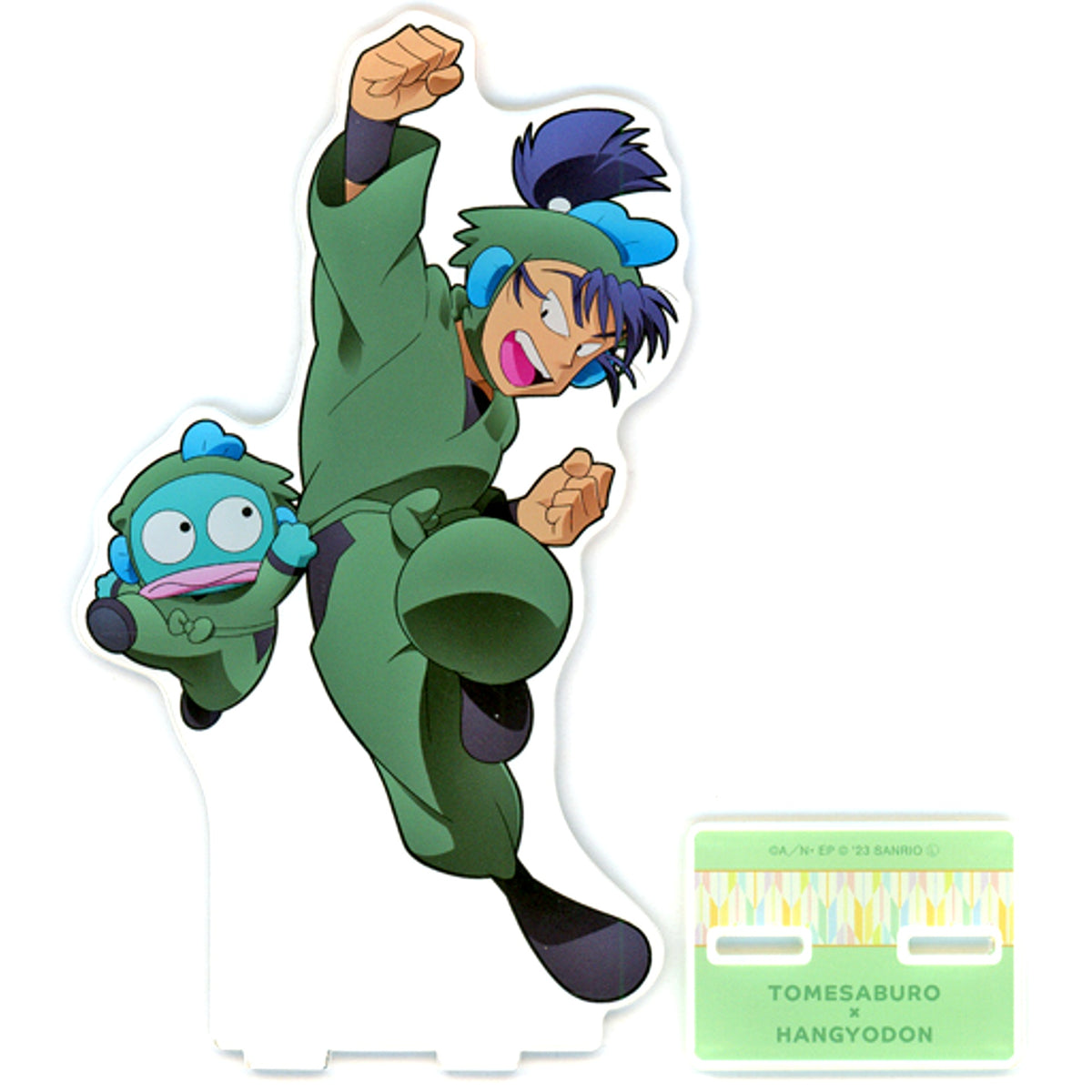 Tomezaburo Kema x Hangyodon Nintama Rantaro x Sanrio Characters Illustration BIG Acrylic Stand [USED]