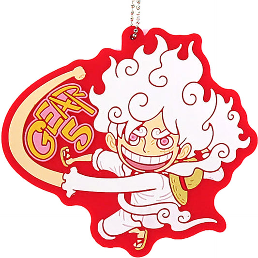 One Piece Monkey D. Luffy Gear 5 Red Ichiban Kuji Beyond The Level Rubber Mascot Collection Prize H Keychains [USED]