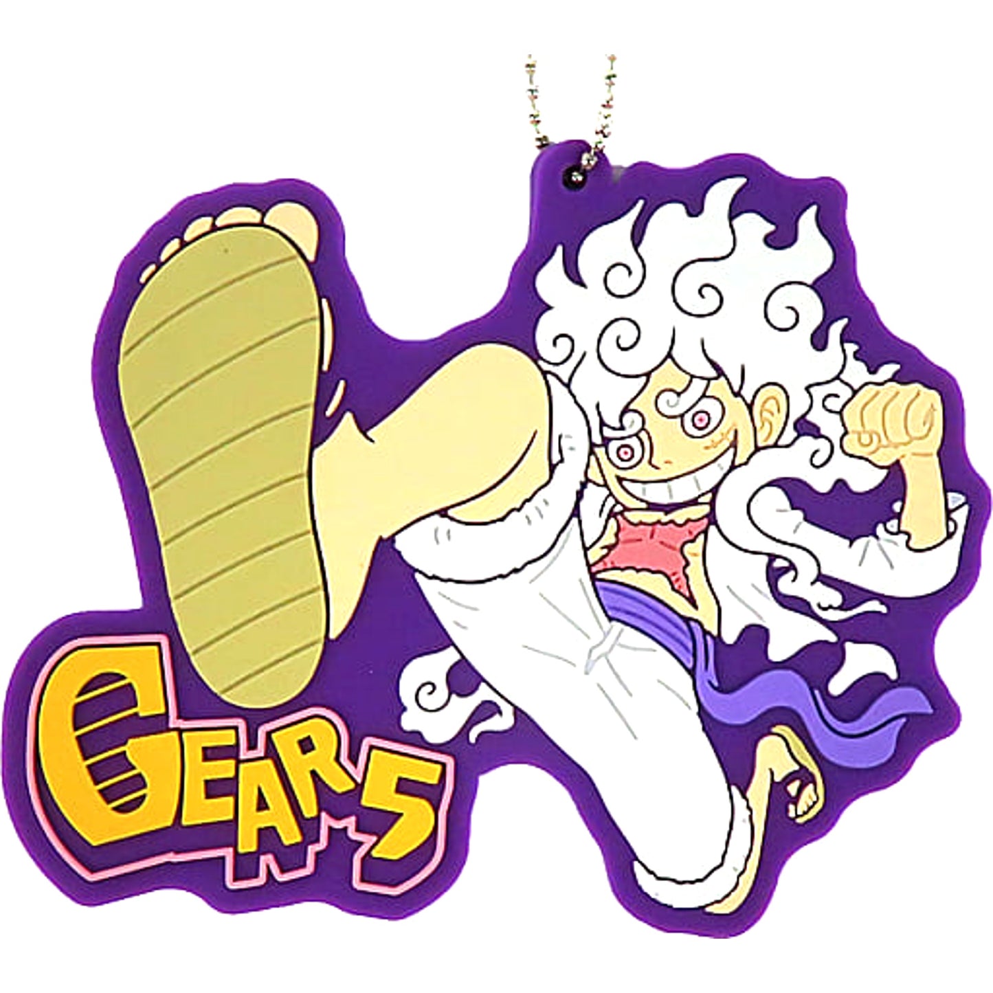 One Piece Monkey D. Luffy Gear 5 Purple Ichiban Kuji Beyond The Level Rubber Mascot Collection Prize H Keychains [USED]
