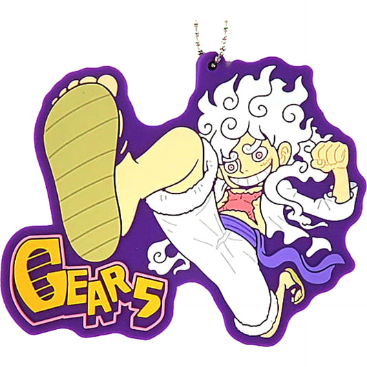 One Piece Monkey D. Luffy Gear 5 Purple Ichiban Kuji Beyond The Level Rubber Mascot Collection Prize H Keychains [USED]