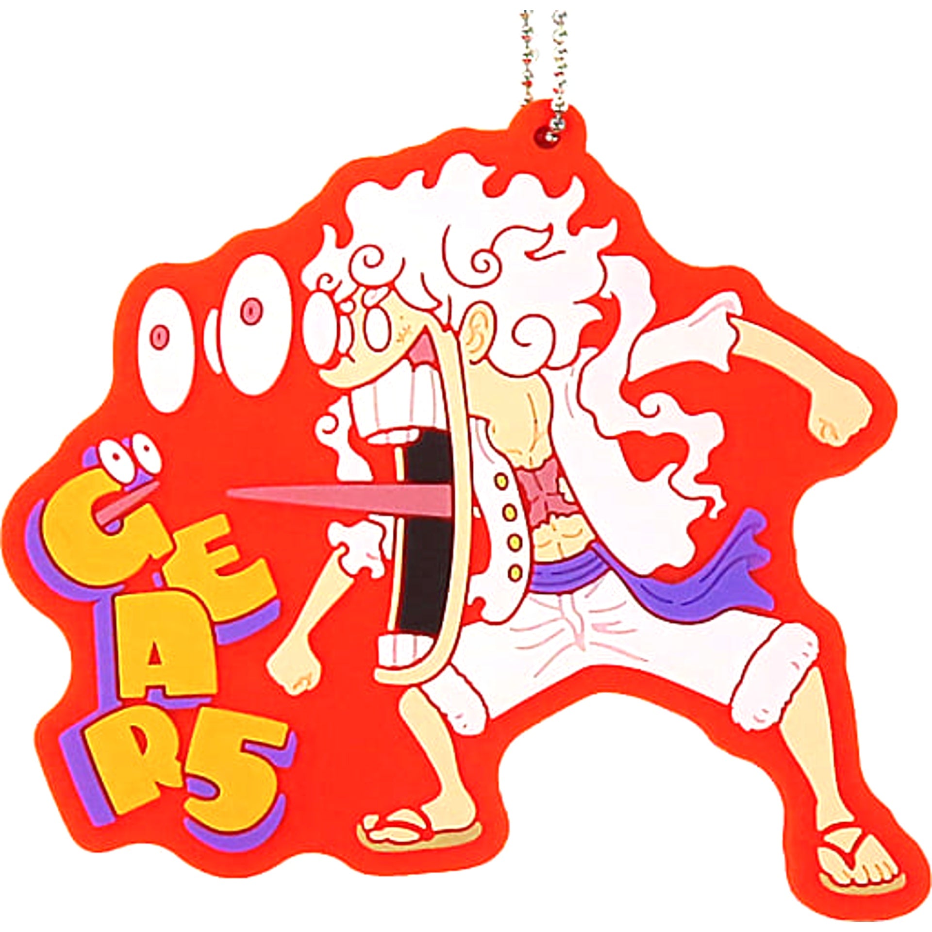 One Piece Monkey D. Luffy Gear 5 Orange Ichiban Kuji Beyond The Level Rubber Mascot Collection Prize H [USED]