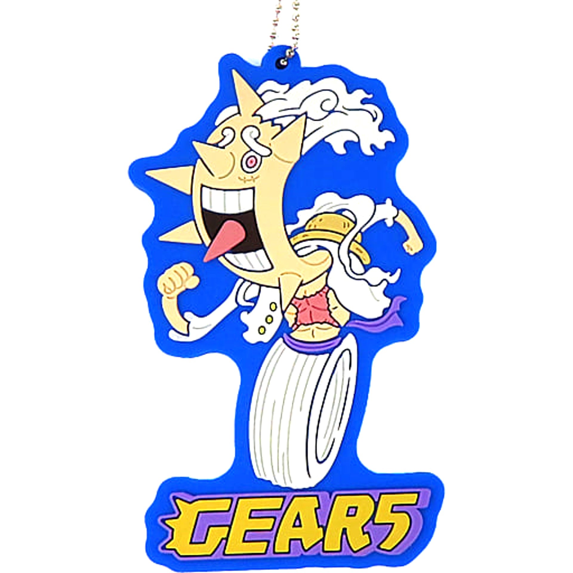One Piece Monkey D. Luffy Gear 5 Blue Ichiban Kuji Beyond The Level Rubber Mascot Collection Prize H Keychains [USED]