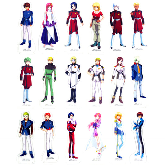 Set of 18 Ichiban Kuji Mobile Suit Gundam SEED G Prize Acrylic Stand [USED]
