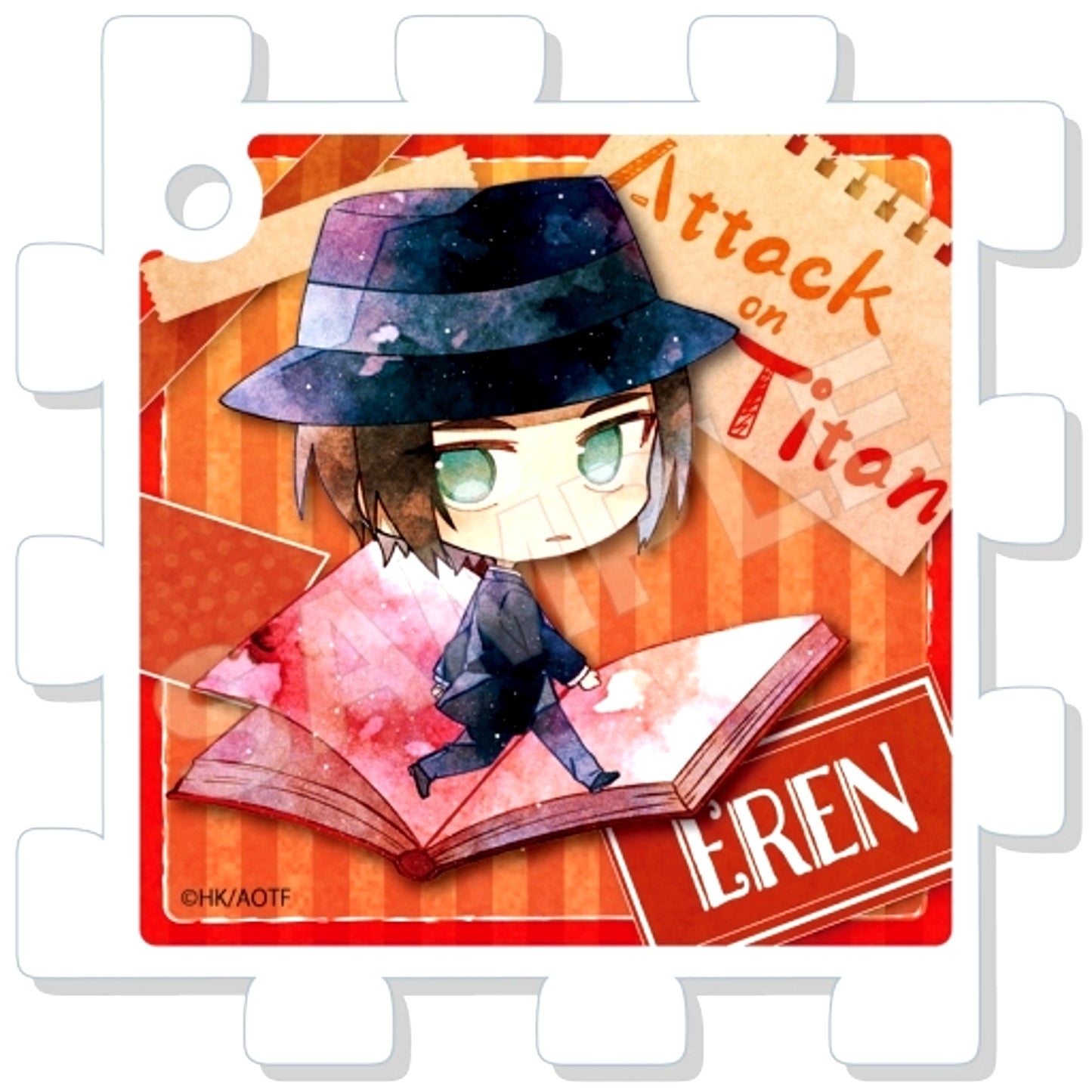 Eren Yeager Attack on Titan Mini Character Final Season Puzzle Keychain 01 [USED]