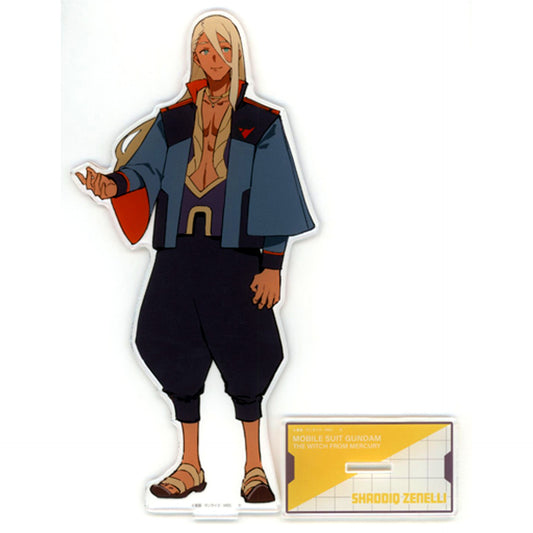 Shaddiq Zenelli Mobile Suit Gundam The Witch from Mercury Mogumo Illustration Big Acrylic Stand [USED]
