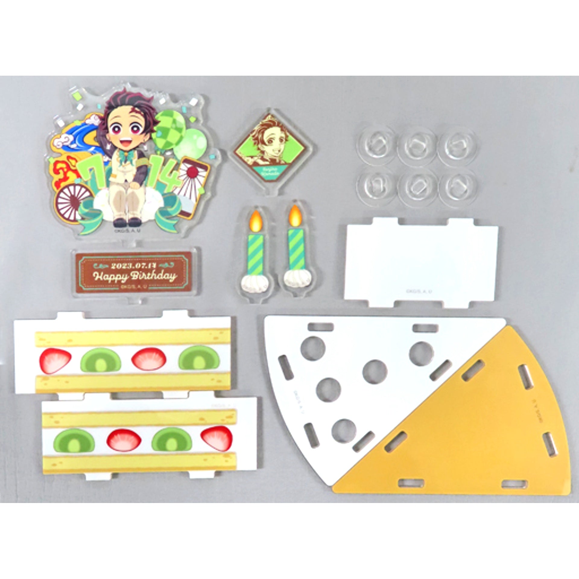 Tanjiro Kamado Demon Slayer x ufotable Cafe x Machi Asobi Cafe Tanjiro Kamado Birthday Festival 2023 Acrylic Stand [USED]