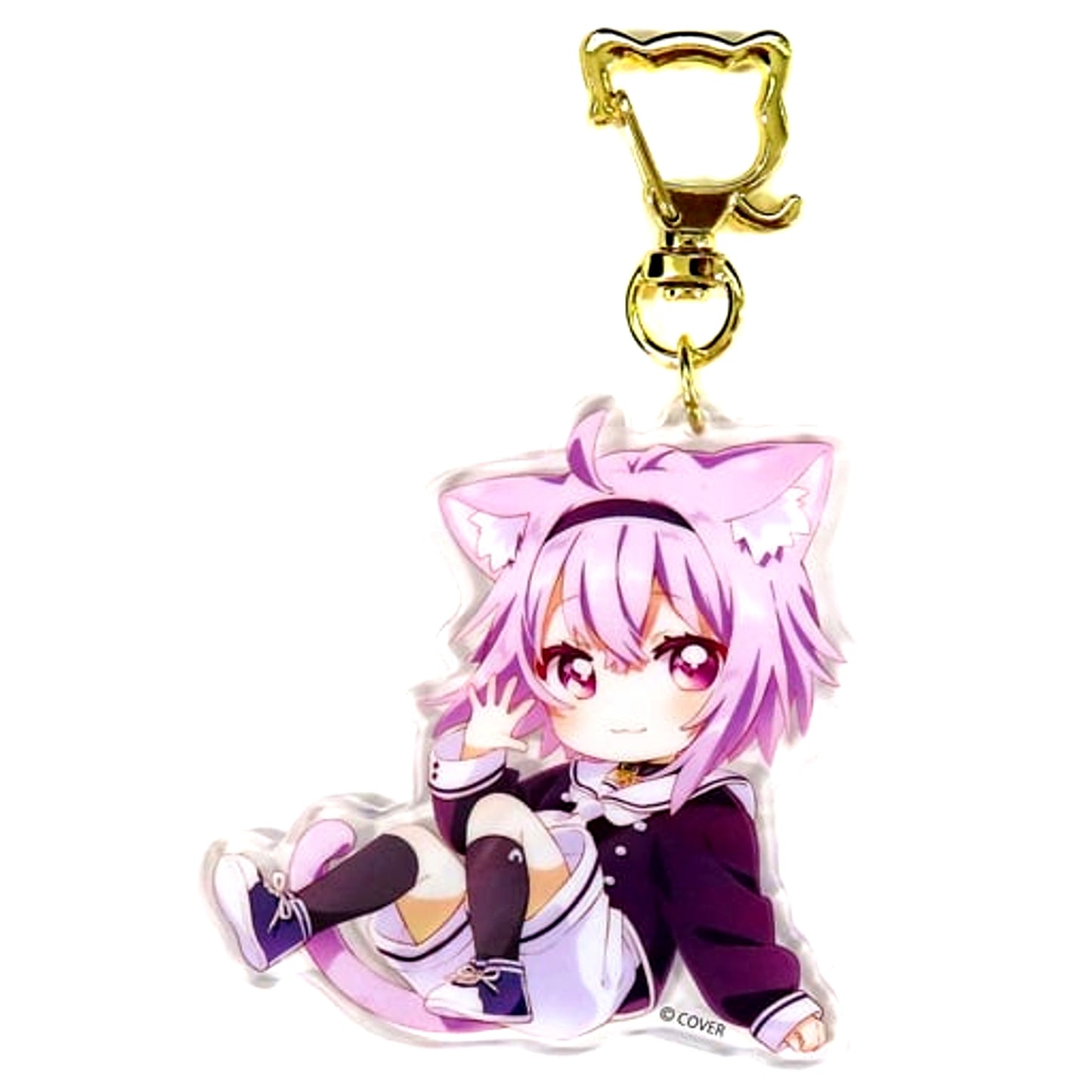 Nekomata Okayu Hololive Random Acrylic Keychain Facing Left Waving Right Hand Nekomata Okayu Birthday Celebration 2023 [USED]