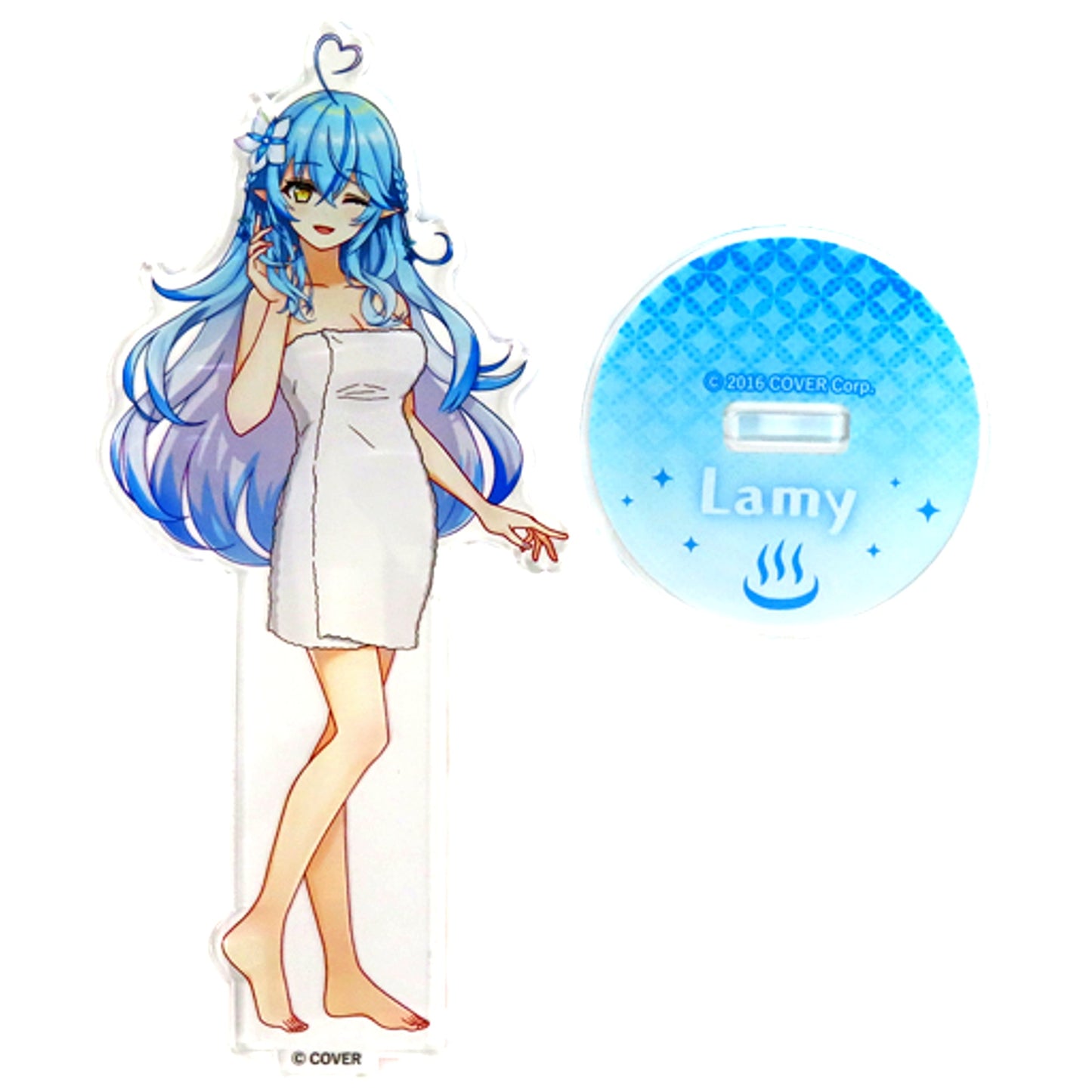 Yukihana Lamy After Bath Ver. VTuber Hololive x Gokurakuyu RAKU SPA Collaboration 3rd Furo Life Life-sized Acrylic Stand [USED]