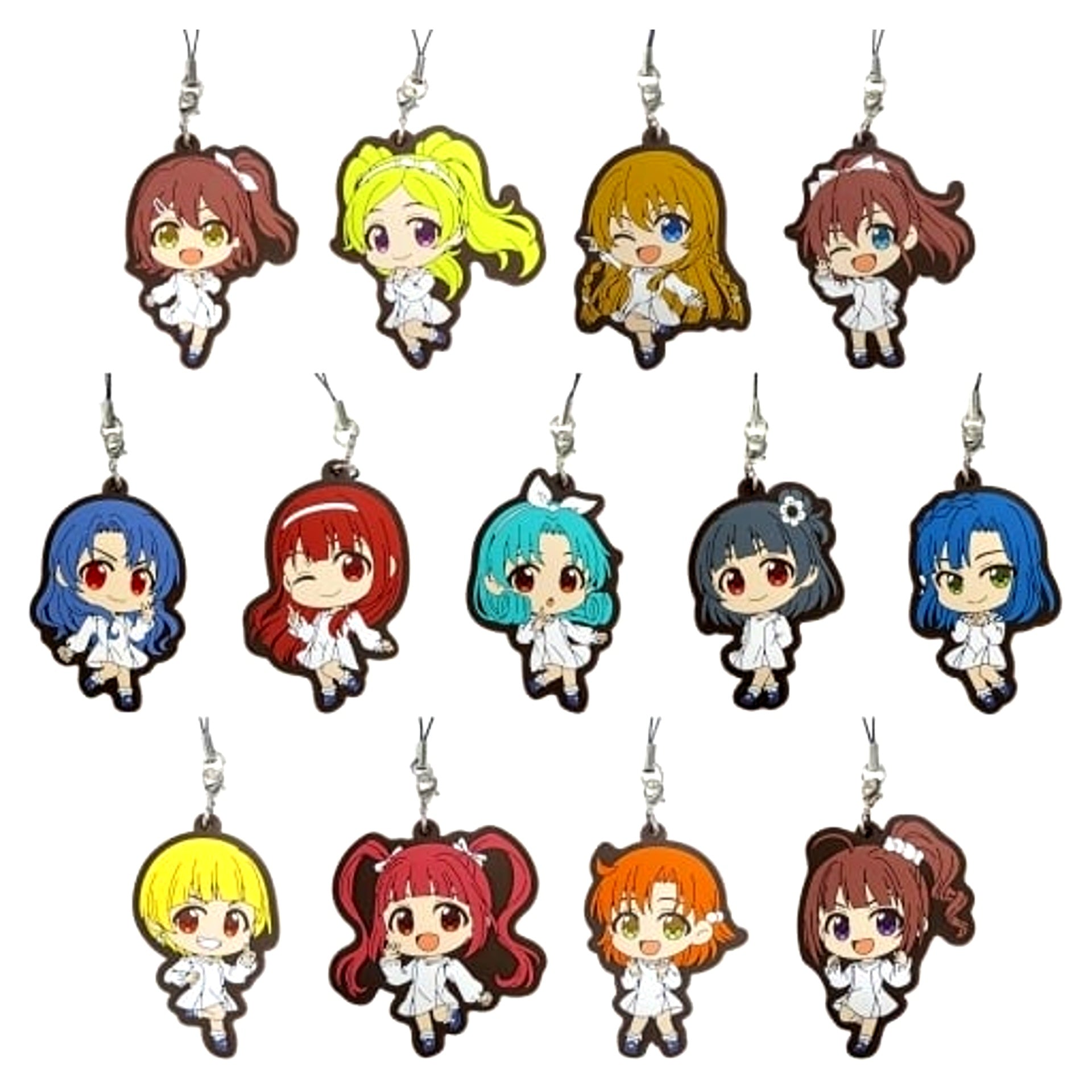 Set of 13 The Idolmaster Million Live! Act-1 Theater Advance Screening Rubber Strap Vol.1 [USED]