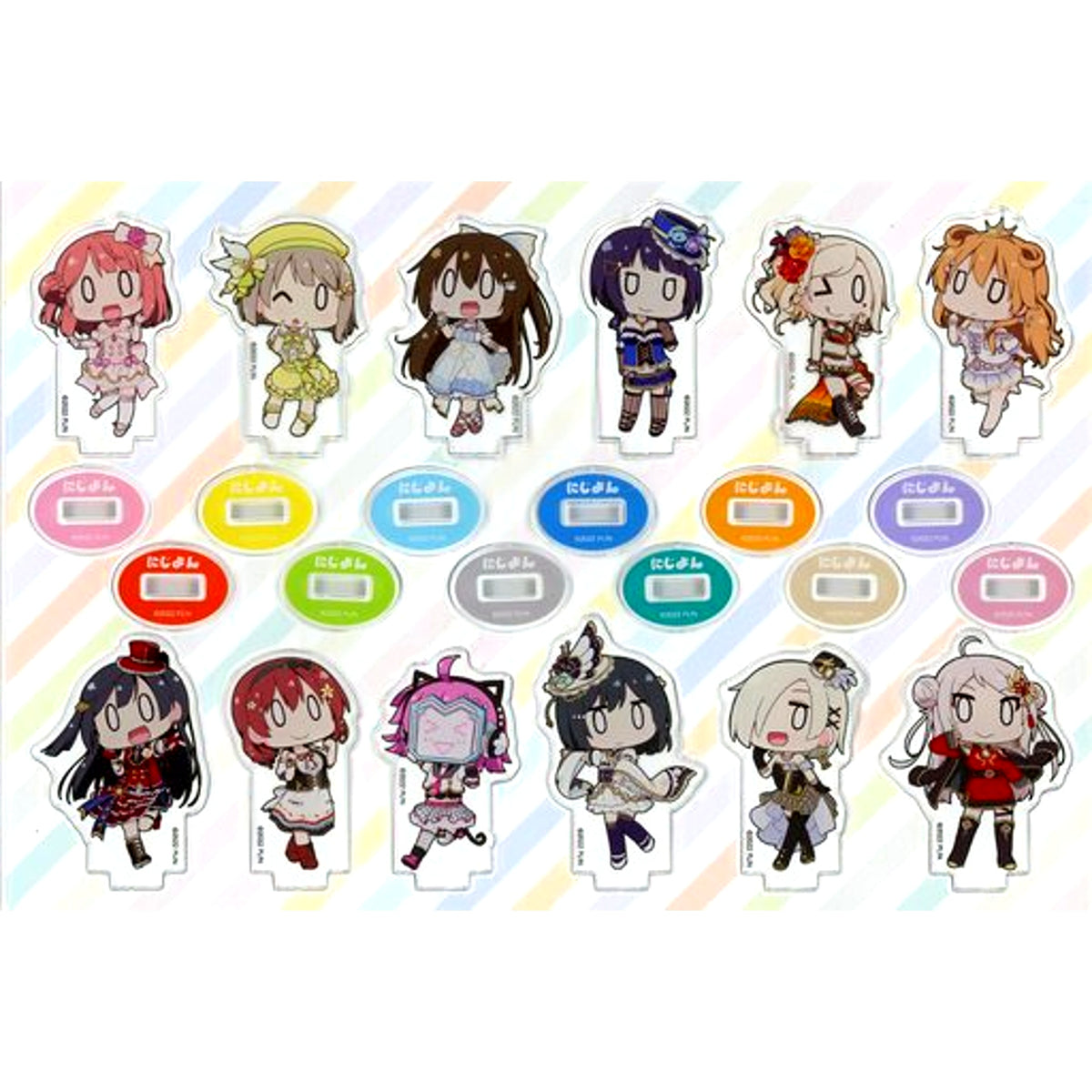 All Characters Set of 12 Acrylic Figures Comics Nijiyon Love Live! Nijigasaki High School Idol Club Yonkoma & Nijiyon 2 Love Live! Nijigasaki High School Idol Club Yonkoma Gamers Limited Edition Bundle Bonus [USED]