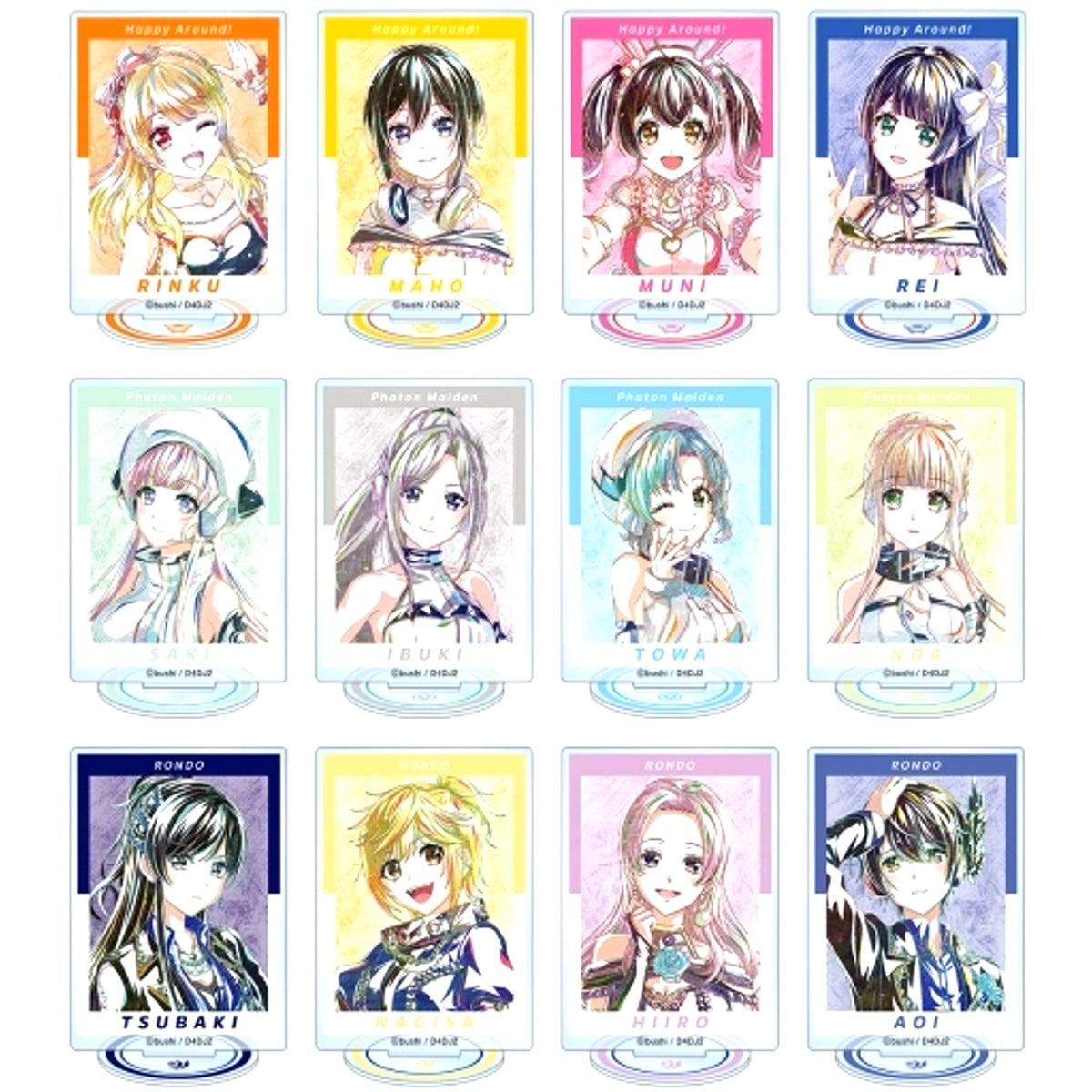 Set of 12 D4DJ All Mix Trading Ani-Art Acrylic Stand Ver.A [USED]