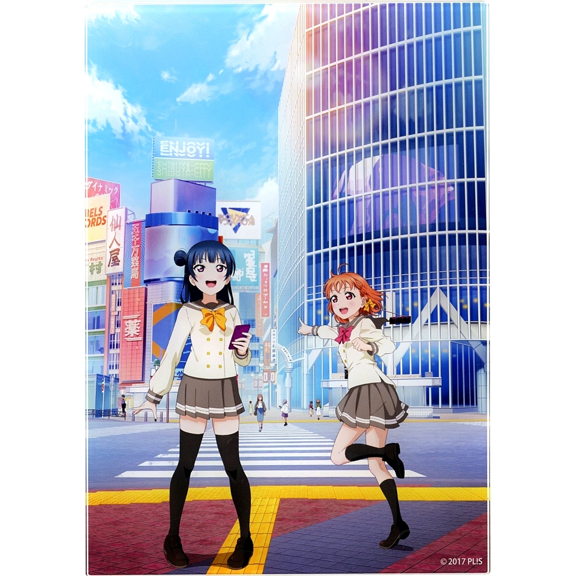 Aqours Ver. I Love Utagassen Official Acrylic Panel Love Live! Series Love Live! Sunshine!! Ijigen Festival The Idolmaster Love Live! Utagassen Goods [USED]