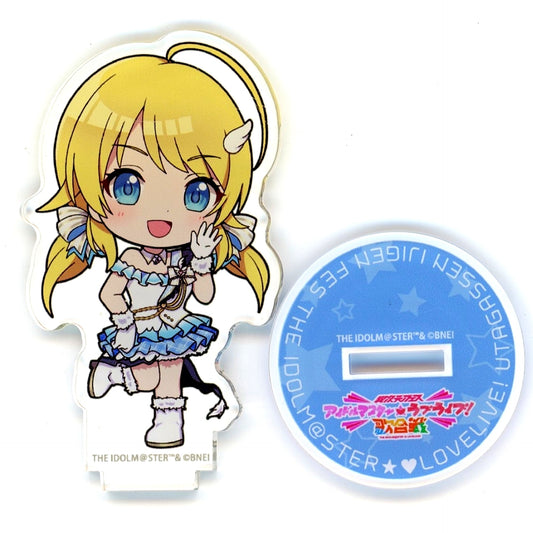 Meguru Hachimiya Idolmaster Shiny Colors Official Mini Acrylic Stand I Love Utagassen Ver. Ijigen Fes Idolmaster Love Live! Utagassen Goods [USED]