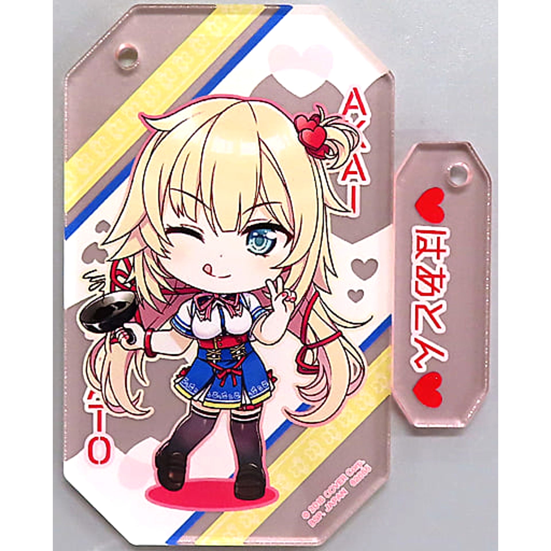 VTuber Hololive Haato Akai Ichiban Kuji Vol.3 Clear Twin Charm Kyunchara Illustrations Clear Twin Charm Prize [USED]