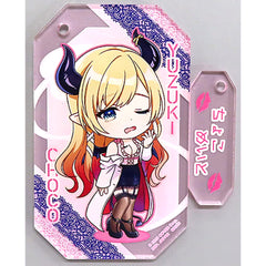 VTuber Hololive Yuzuki Choco Ichiban Kuji Vol.3 Clear Twin Charm Kyunchara Illustrations Clear Twin Charm Prize Charm [USED]