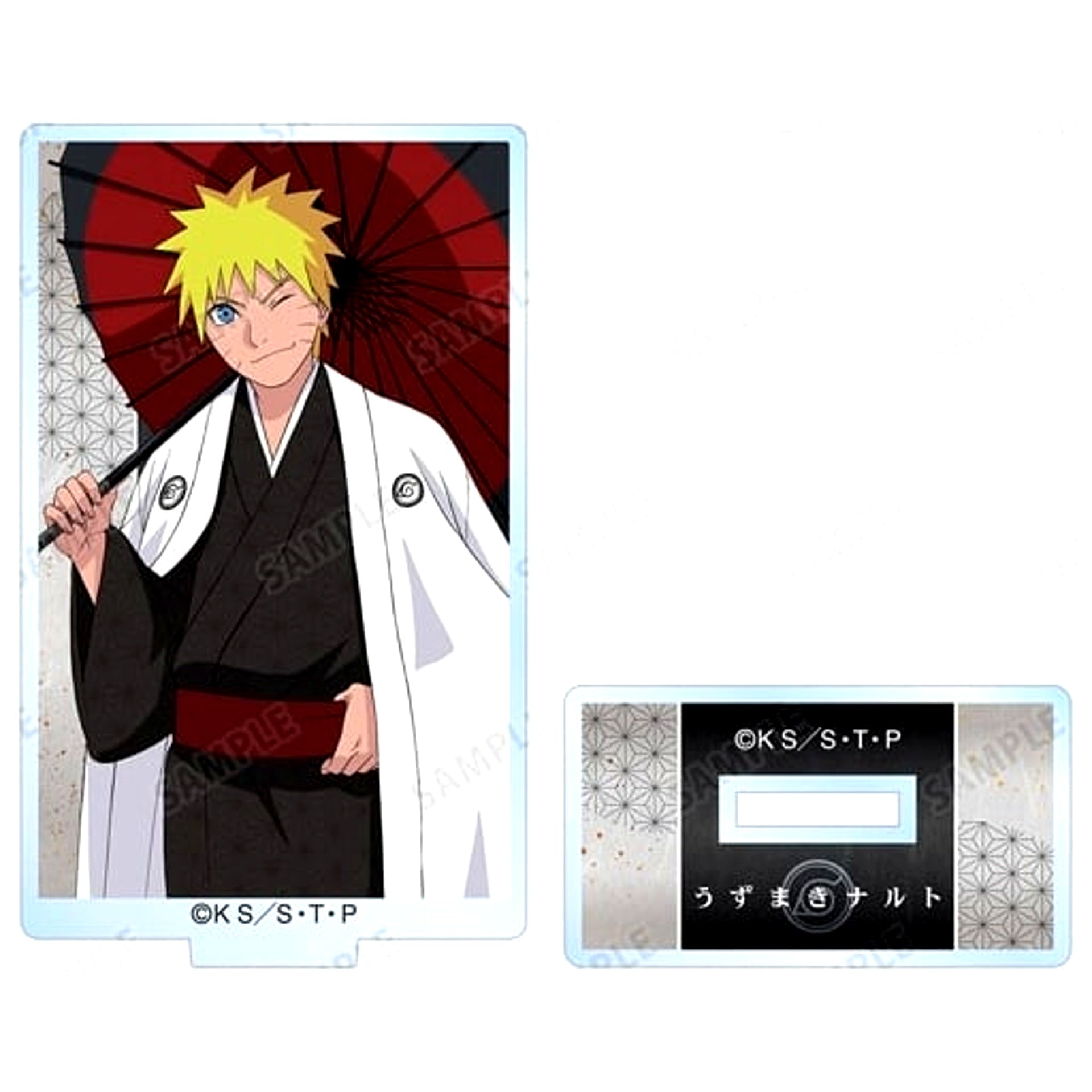 Naruto Uzumaki Bangasa Kimono Ver. Illustration Naruto Shippuden Trading Acrylic Stand 20th Anniversary Animate Fair in 2023 [USED]