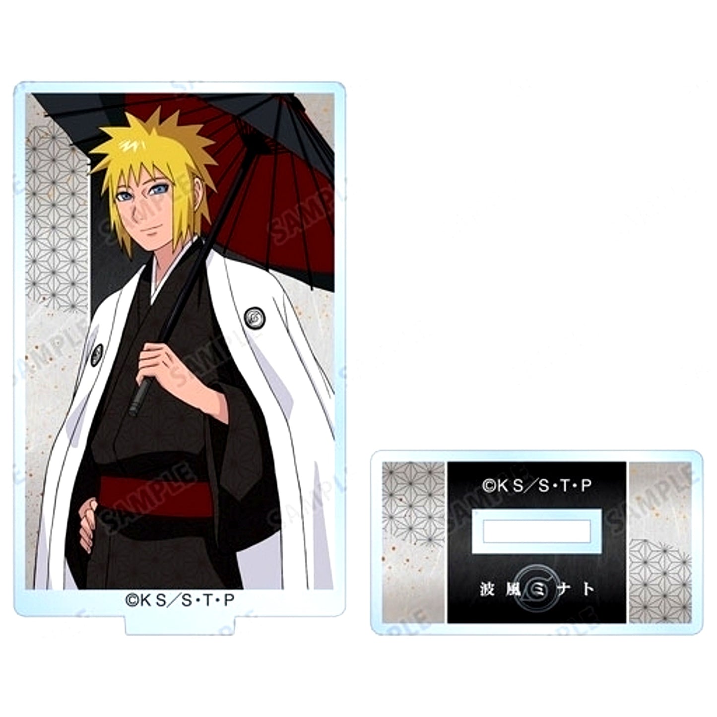 Minato Namikaze Naruto Shippuden 20th Anniversary Animate Fair in 2023 Illustration Bangasa Kimono Ver. Trading Acrylic Stand [USED]