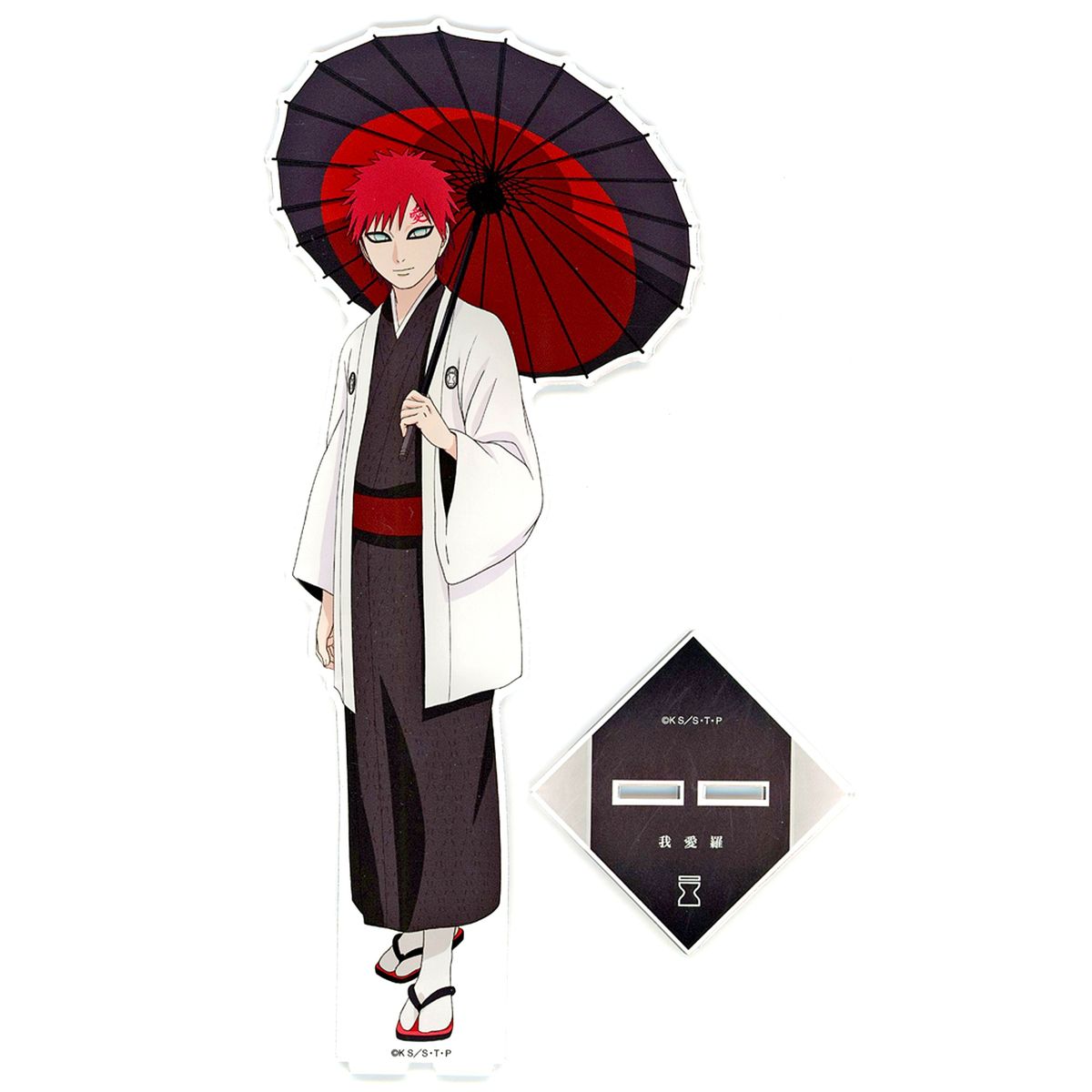 Gaara Naruto: Shippuden Jumbo Acrylic Stand Wagasa Kimono Ver. Illustration 20th Anniversary animate Fair in 2023 [USED]
