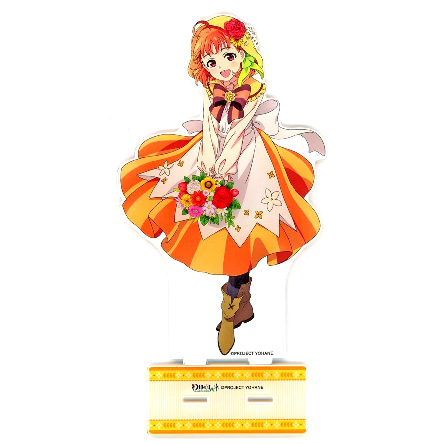 Chika Takami Yohane the Parhelion SUNSHINE in the MIRROR BIG Acrylic Stand Illustration Flower Festival Village Girl Ver POP UP SHOP in Marui [USED]