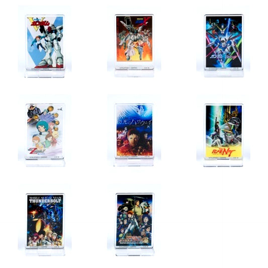 Set of 8 Mobile Suit Gundam Hathaway Gundam Poster Acrylic Stand 02 [USED]