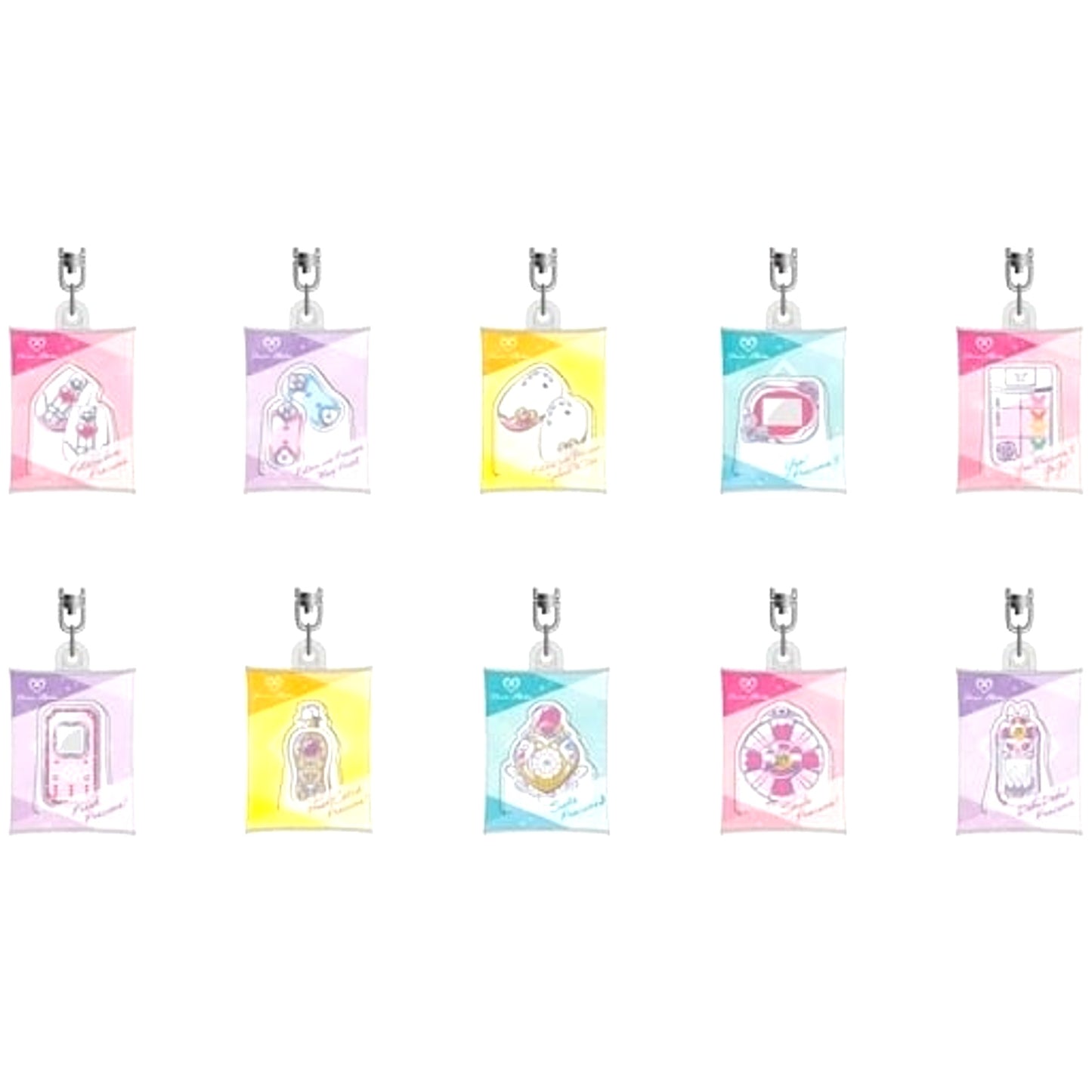Set of 10 PreCure All Stars Air Fuwa Keychain A.BOX [USED]