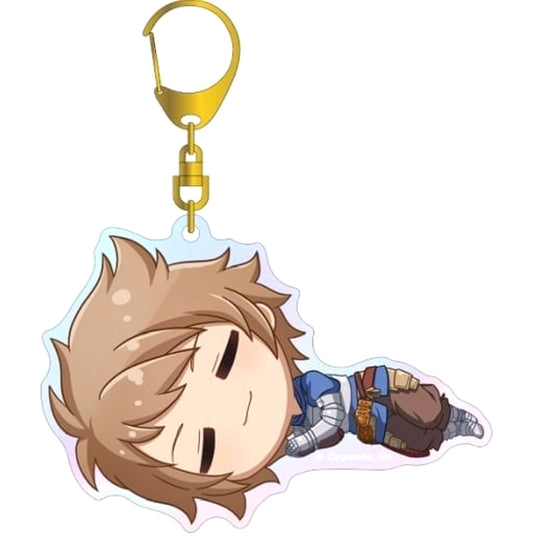 Granblue Fantasy Gran Chibikoro Aurora BIG Acrylic Keychain Keychains [USED]