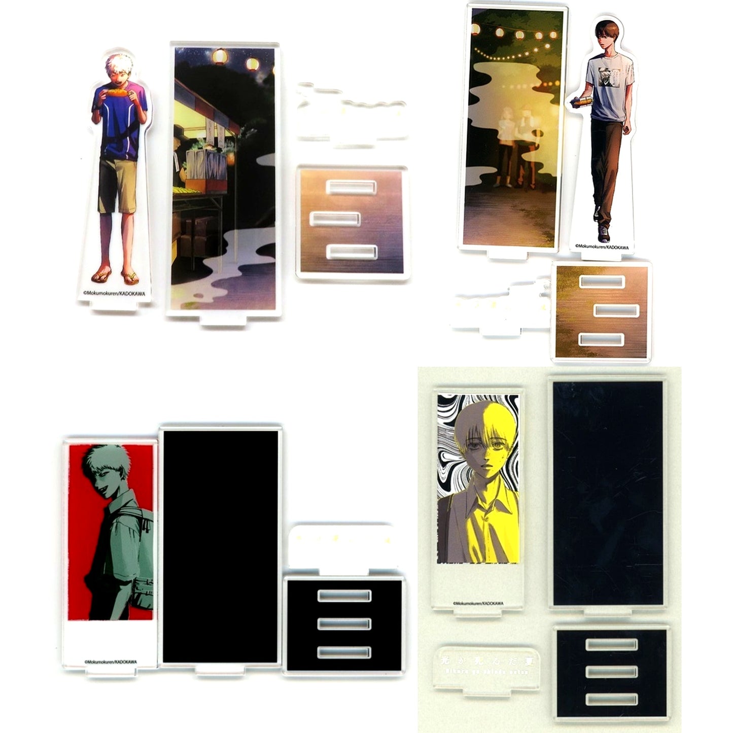 Set of 4 The Summer Hikaru Died Acrylic Stand Kujibikido Online Kuji C Prize [USED]