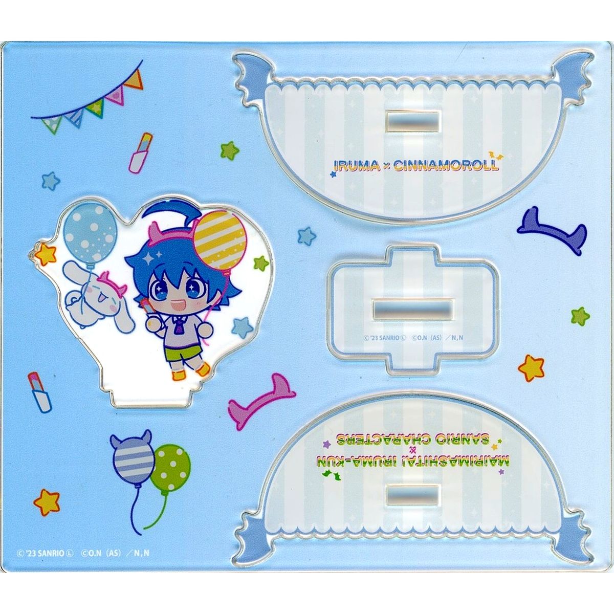 Suzuki Iruma & Cinnamoroll Wobble Acrylic Stand Webkuji Welcome to Demon School! Iruma-kun x Sanrio C Prize [USED]