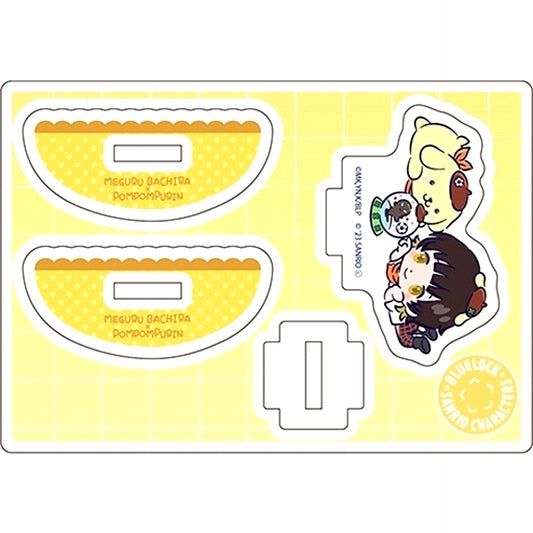 Meguru Bachira x Pompompurin 02. Mini Character Illustration Bobble Acrylic Stand Blue Lock x Sanrio Characters [USED]