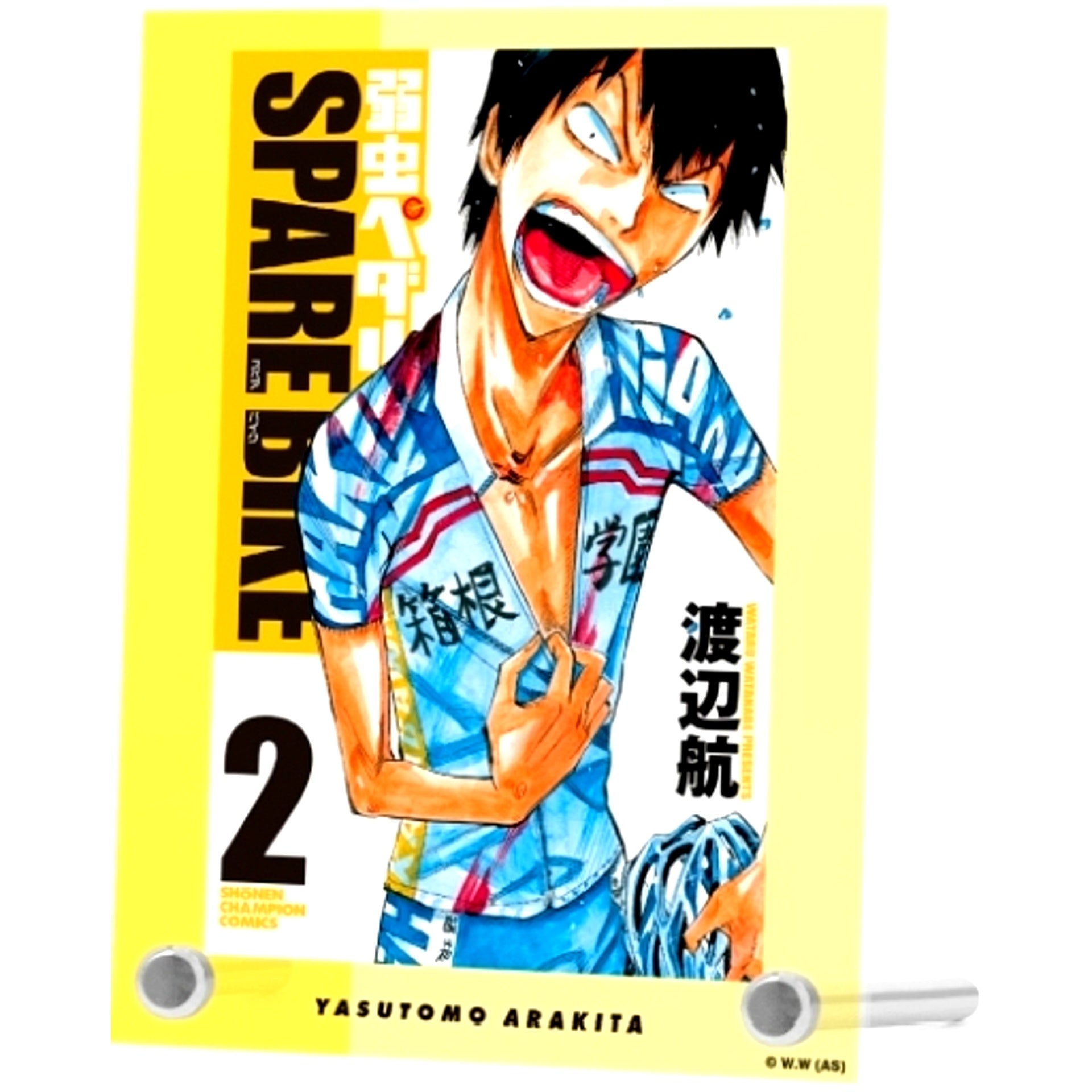 Yasutomo Arakita Vol. 2 Cover A6 Acrylic Panel Yowamushi Pedal Spare Bike [USED]