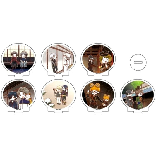 Set of 7 Toku: Touken Ranbu Hanamaru Setsugetsuka Acrylic Petit Stand 01 Graph Art Illustration [USED]