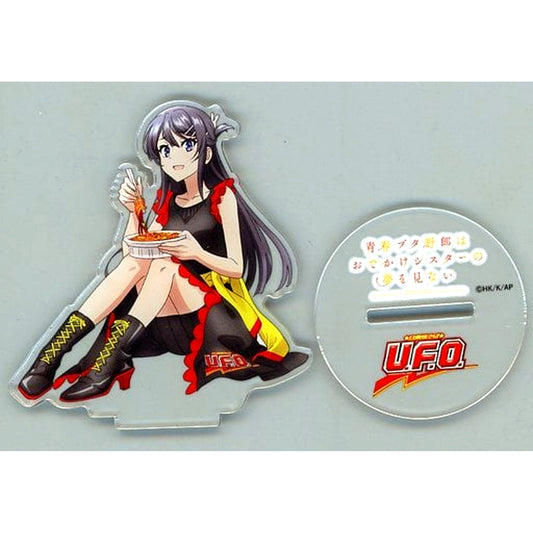 Mai Sakurajima Sitting Acrylic Stand Nissin Yakisoba U.F.O. x Rascal Does Not Dream of a Sister Venturing Out [USED]