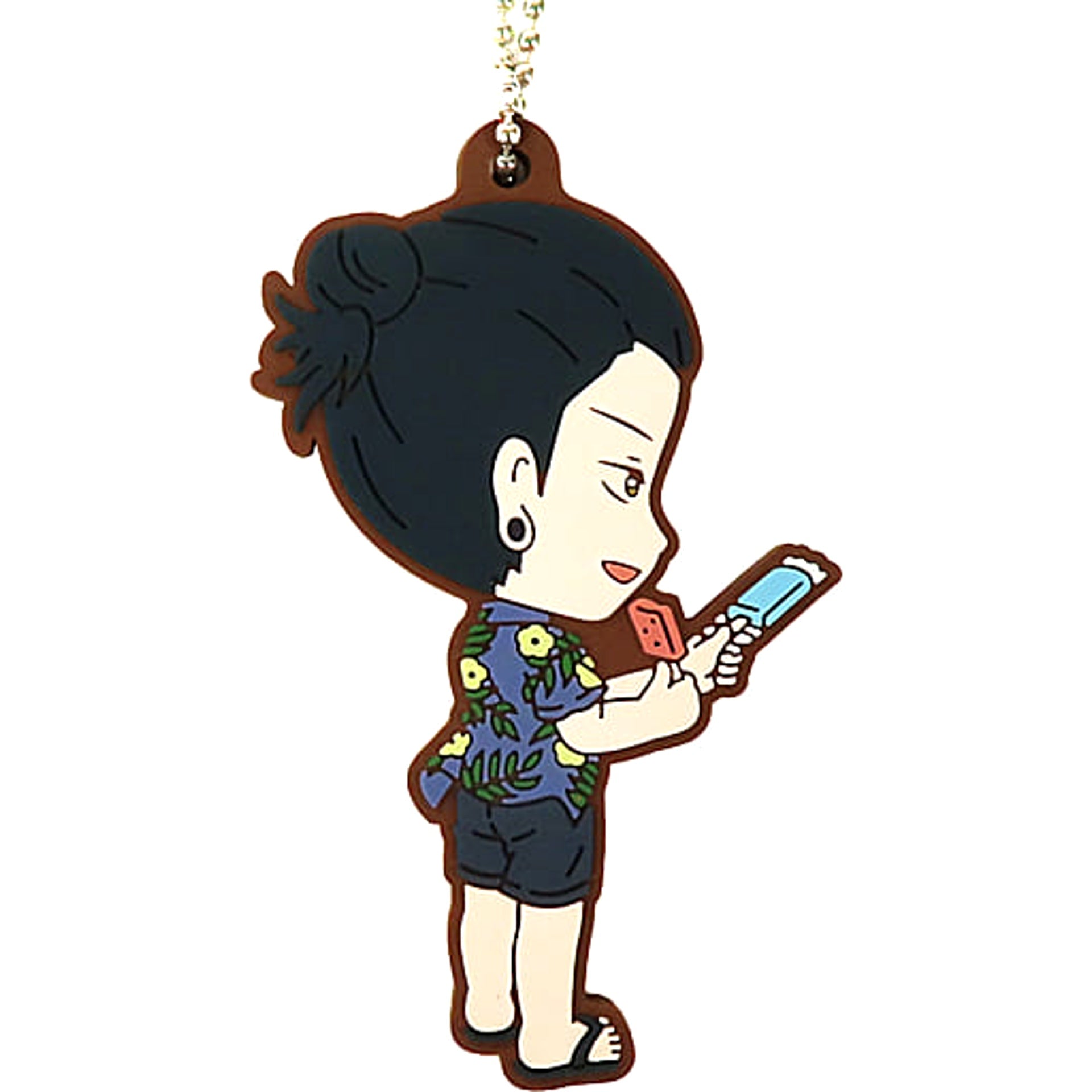 Jujutsu Kaisen: Hidden Inventory/Premature Death Suguru Getou Plain Clothes Ichiban Kuji Two Rubber Charm Kyunchara Illustrations Prize G Charm [USED]