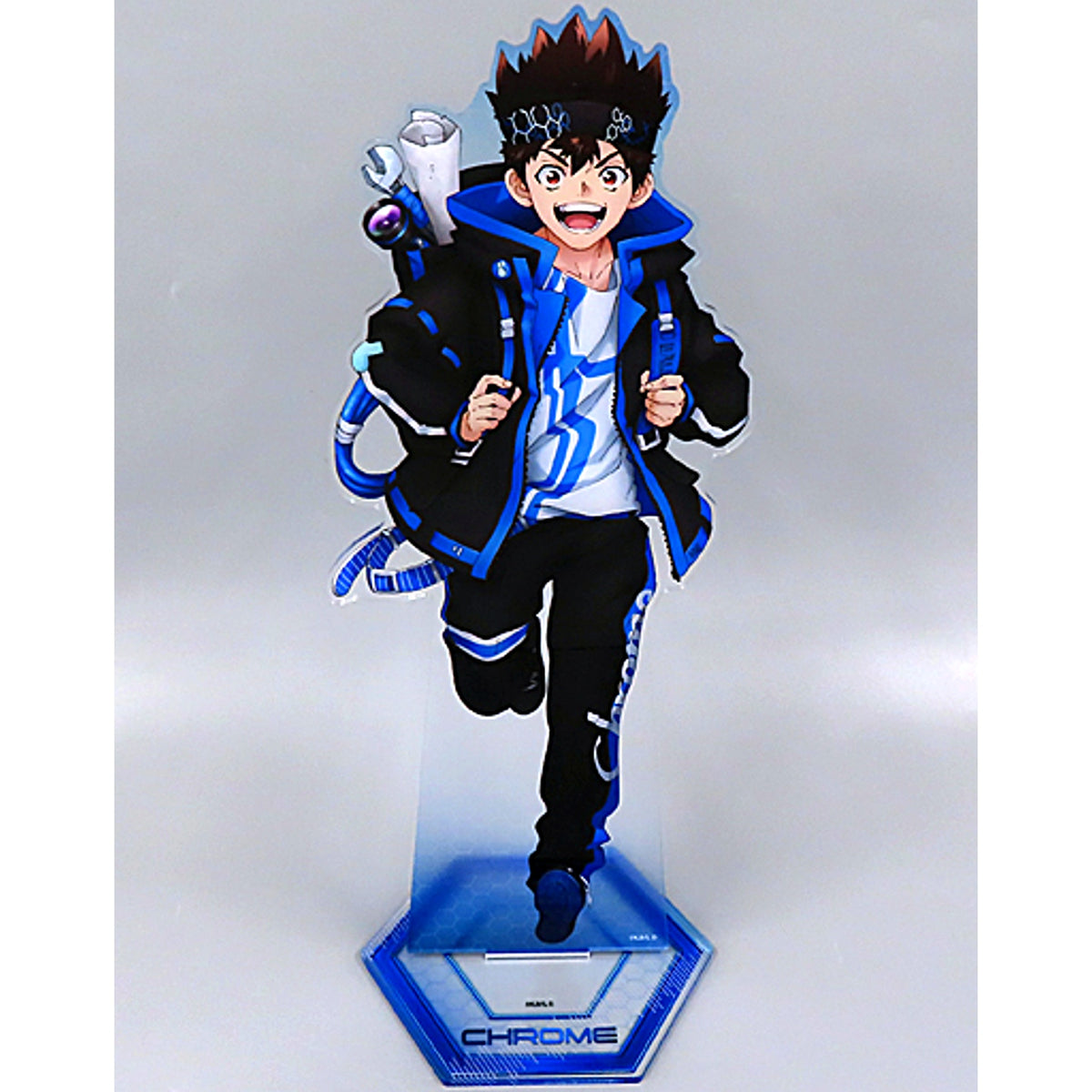 Chrome Dream Prize BIG Acrylic Stand Dr. STONE Cyberpunk Dream Can Badge Kuji [USED]