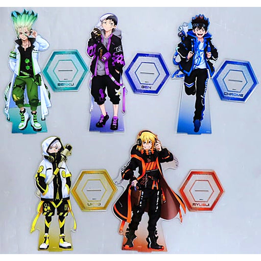 Set of 5 Dr. STONE Cyberpunk Dream Prize BIG Acrylic Stand [USED]