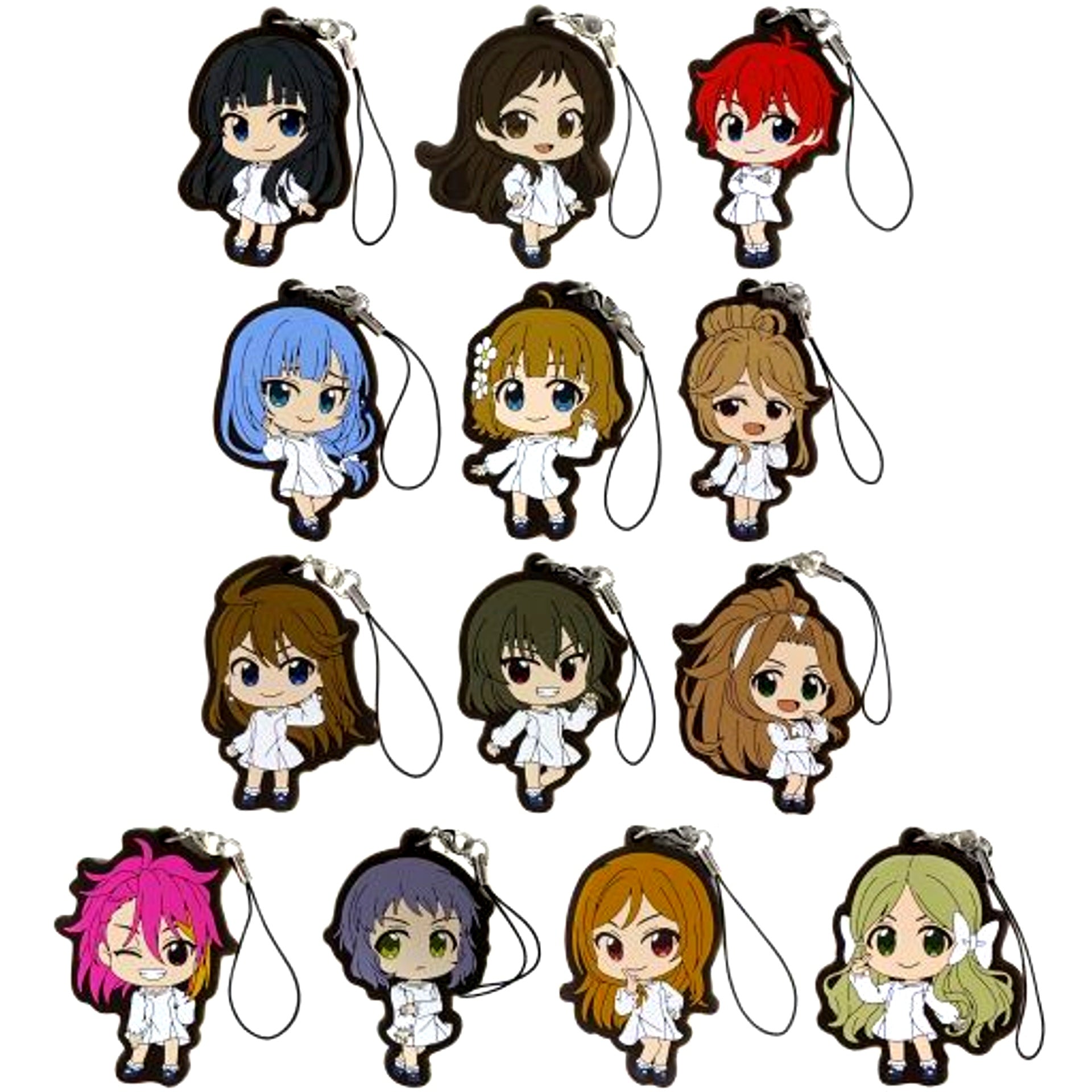 Set of 13 The Idolmaster Million Live! Act-2 Theater Advance Screening Rubber Strap Vol.2 [USED]