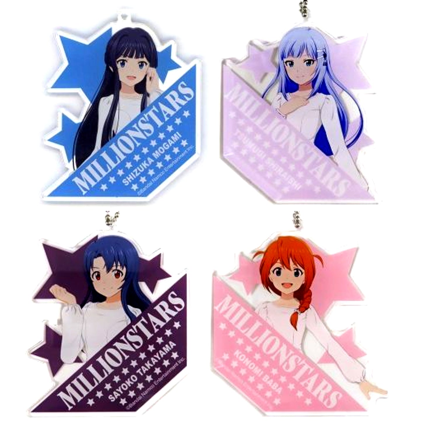 Set of 4 The Idolmaster Million Live! Act-2 Theater Advance Screening Acrylic Keychain Vol.2 [USED]