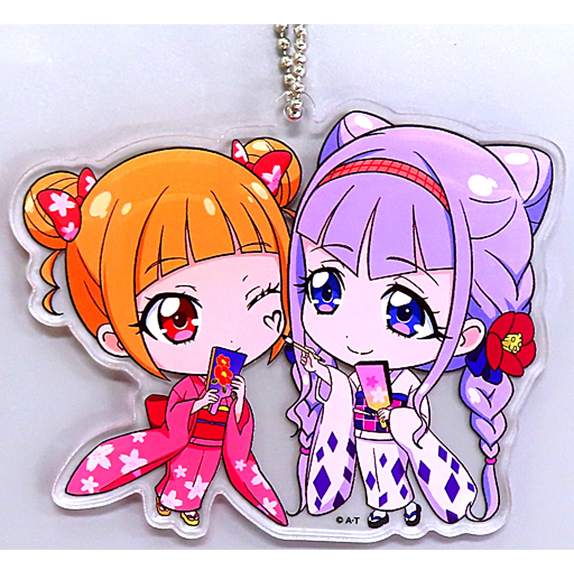 Emiru Aisaki & Ruru Amour HUGtto! PreCure NEW YEAR Acrylic Keychain [USED]
