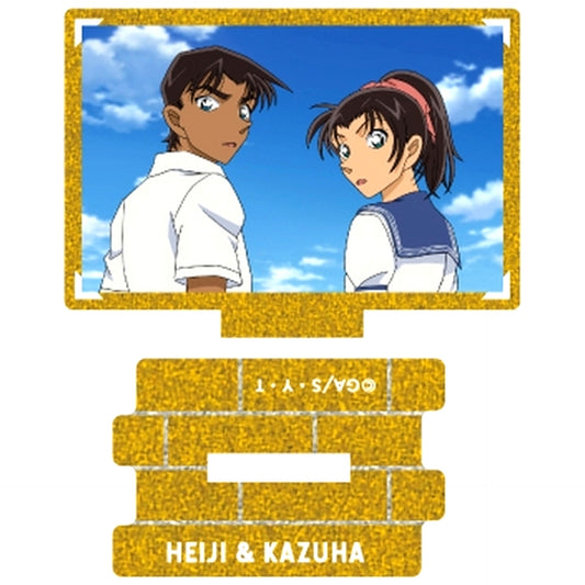 Heiji Hattori & Kazuha Toyama 6 Detective Conan Scene Shot Trading Metallic Mini Acrylic Stand Kazuha Toyama Collection [USED]