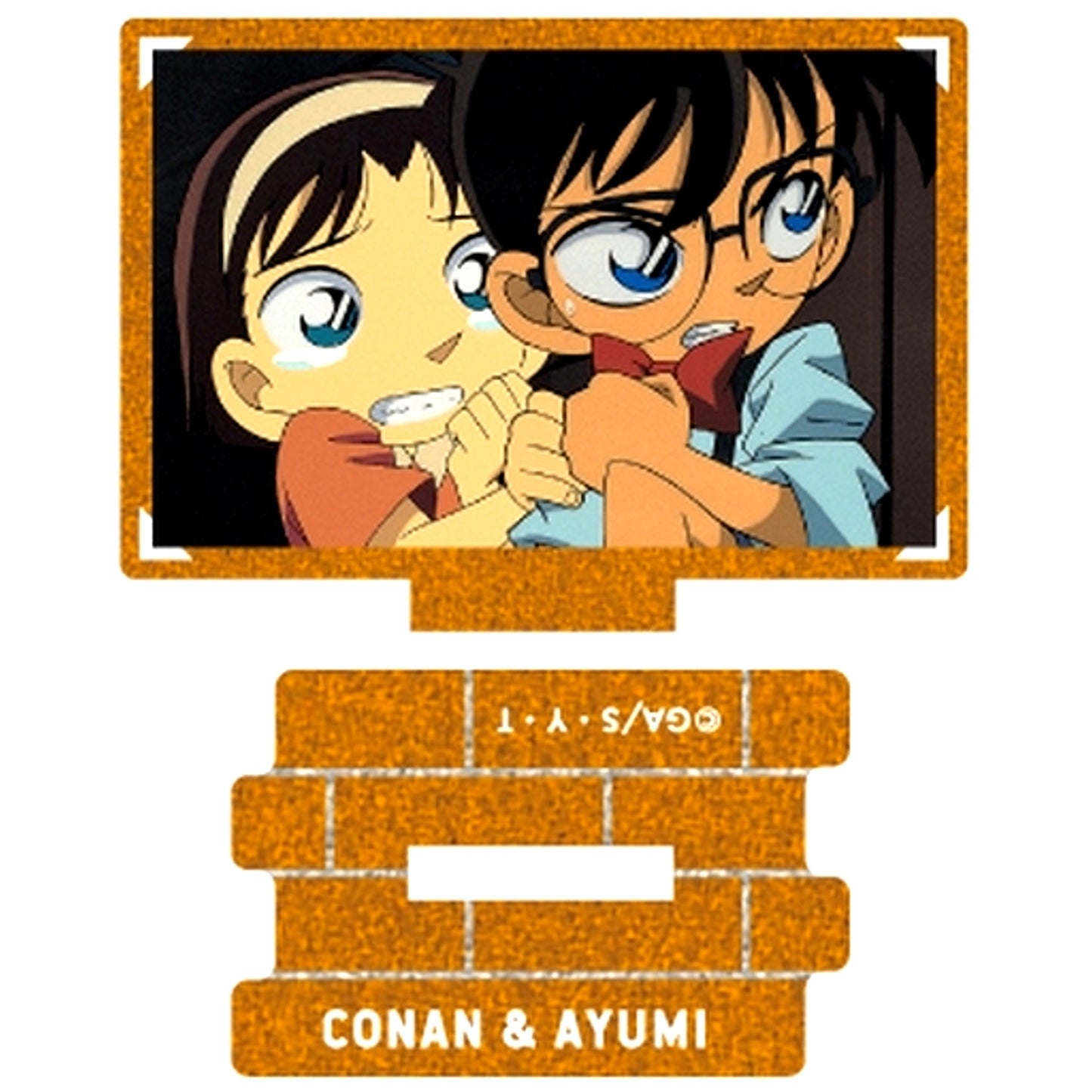 Conan Edogawa & Ayumi Yoshida 1 Detective Conan Scene Shot Trading Metallic Mini Acrylic Stand Detective Boys Collection [USED]