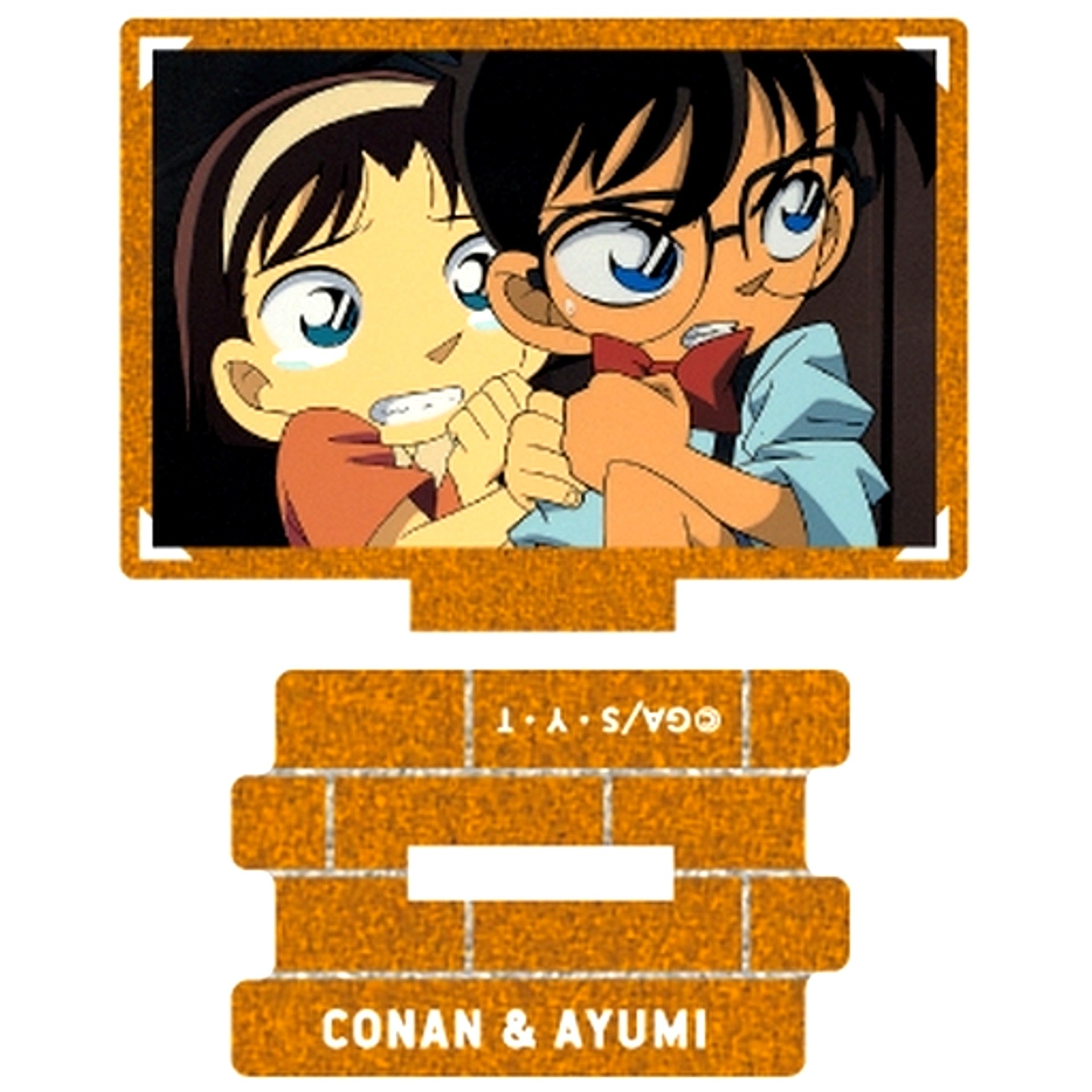 Conan Edogawa & Ayumi Yoshida 1 Detective Conan Scene Shot Trading Metallic Mini Acrylic Stand Detective Boys Collection [USED]
