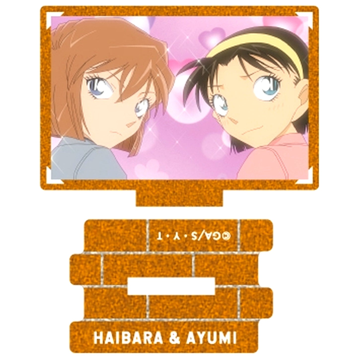 Ai Haibara & Ayumi Yoshida 6 Detective Conan Scene Shot Trading Metallic Mini Acrylic Stand Detective Boys Collection [USED]