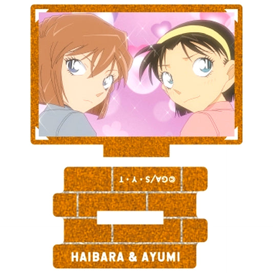 Ai Haibara & Ayumi Yoshida 6 Detective Conan Scene Shot Trading Metallic Mini Acrylic Stand Detective Boys Collection [USED]