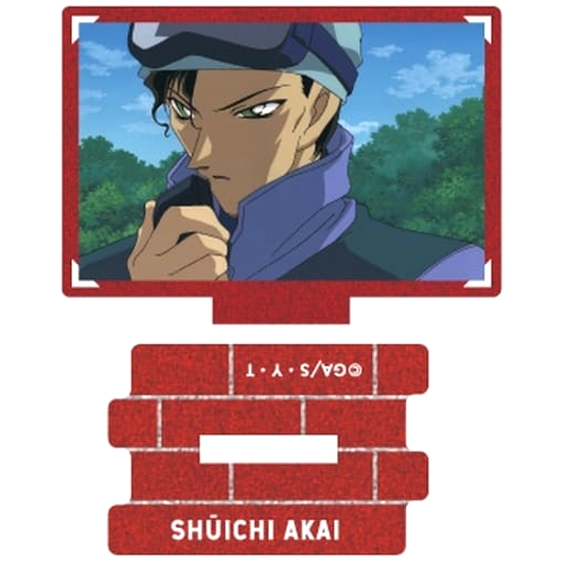 Detective Conan Shuichi Akai Scene Still Trading Metallic Mini Acrylic Stand Akai Collection Acrylic Stands [USED]