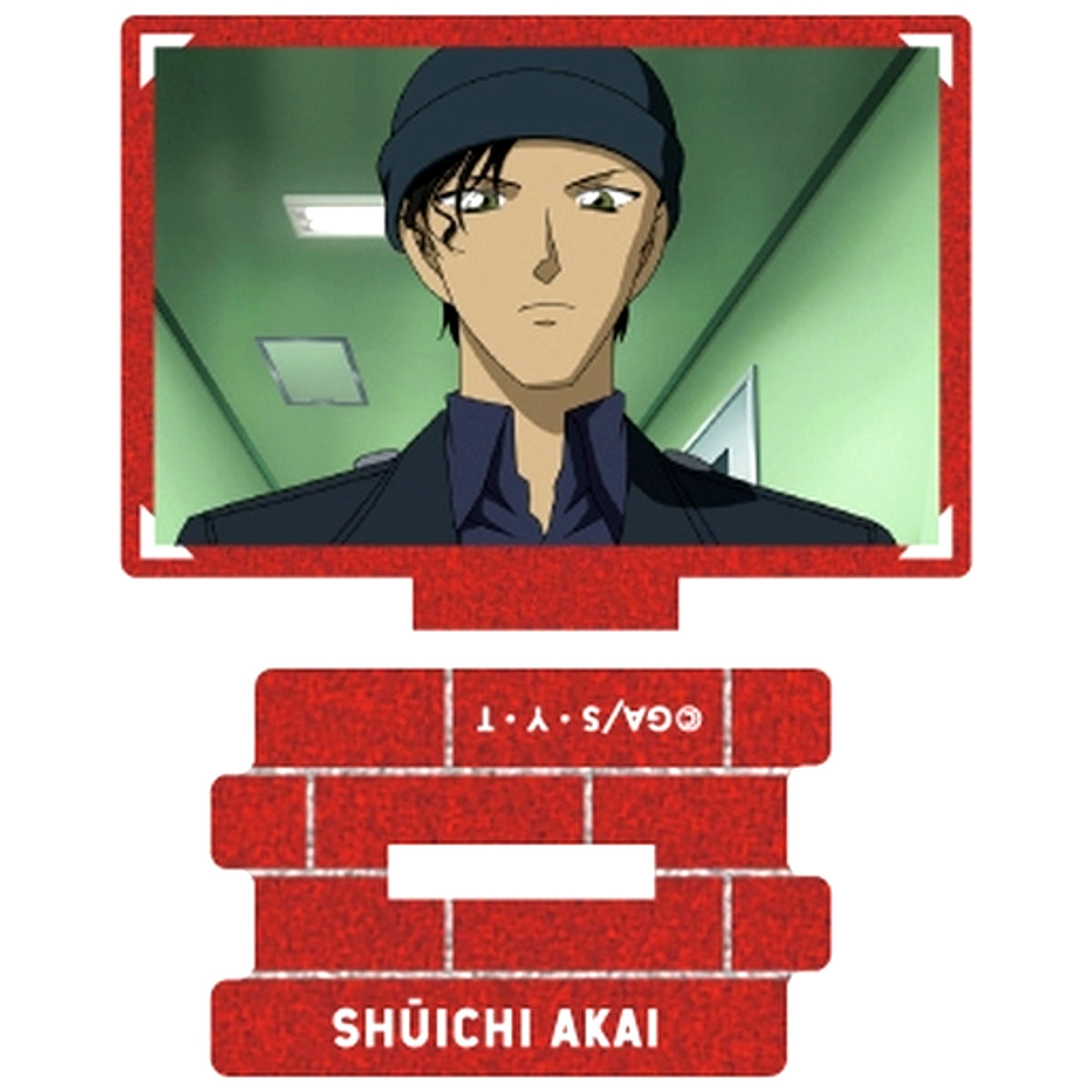 2. Shuichi Akai Detective Conan Scene Shot Trading Metallic Mini Acrylic Stand Shuichi Akai Collection [USED]