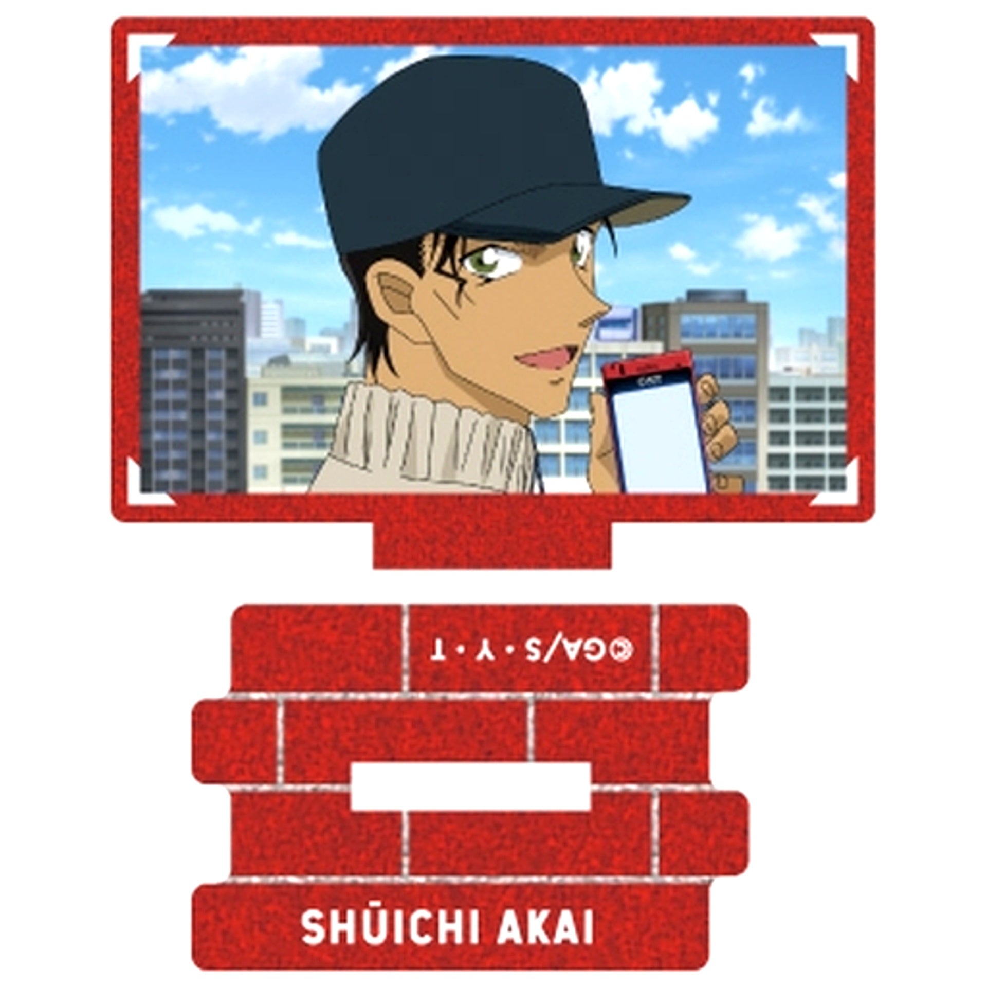 Shuichi Akai 6 Detective Conan Scene Shot Trading Metallic Mini Acrylic Stand Shuichi Akai collection [USED]